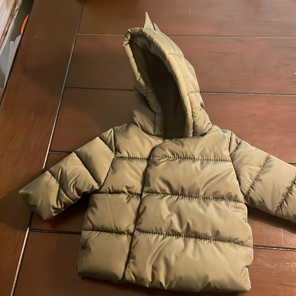 hunter green dinosaur coat